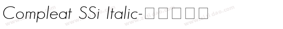 Compleat SSi Italic字体转换